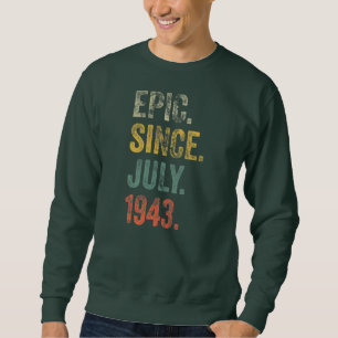 Moletom Vintage 1943 79th Birthday Epic desde julho de 194
