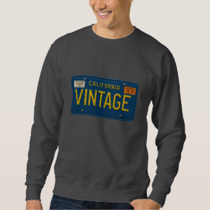 Moletom Vintage 1969 Gráfico de Placa de Licença da Cali