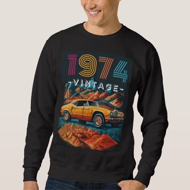 Moletom Vintage, 1974, carro legal (Frente)
