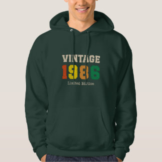 Moletom Vintage 1986 Limited Edition Retro Birthday Design
