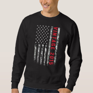 Moletom Vintage 2015 American Flag Camo, 7 Anos, 7 Bi