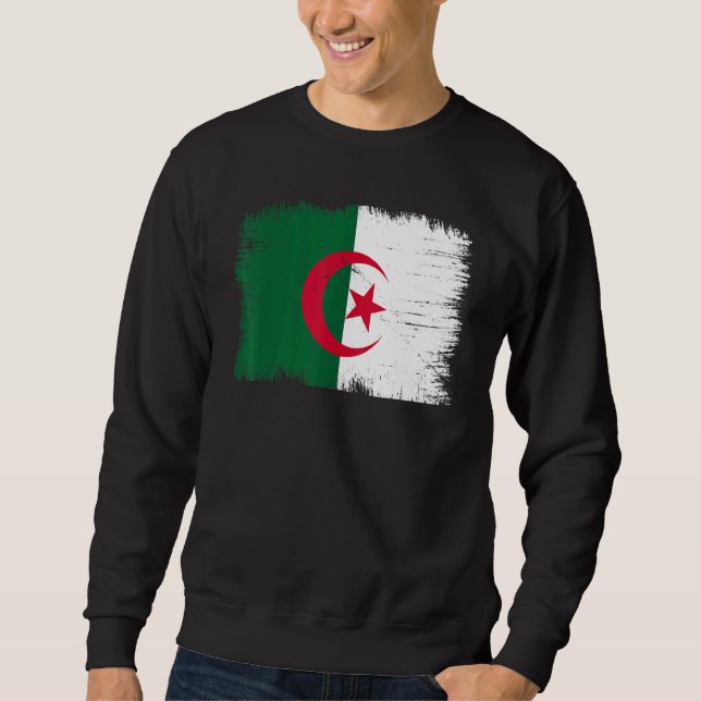 Moletom Vintage Algeria Flag Algerian Independence Day (Frente)