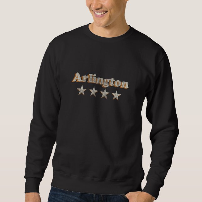 Moletom Vintage Arlington Texas Retro Distressed Strong 70 (Frente)