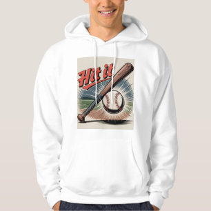 Moletom Vintage Baseball "Hit It" Graphic - Esportes Retro