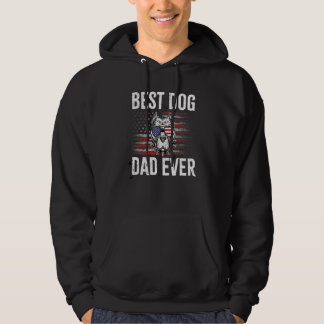 Moletom Vintage Best Dog Dad Ever Pitbull Dad Us Flag For