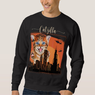 Moletom Vintage Catzilla Cute Kitten Sempre Fome Cat 2