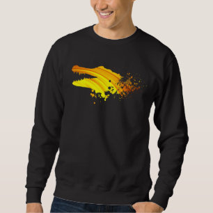 Moletom Vintage Crocodilo Silhouter Repltile Alligator Cro