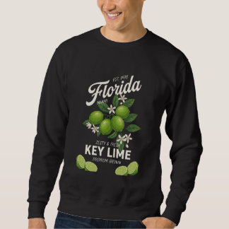 Moletom Vintage Florida Key Lime Miami Botanical Fruit Art