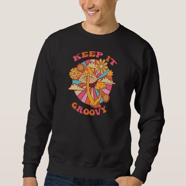 Moletom Vintage Graphic Hippie Keep It Groovy Retro (Frente)