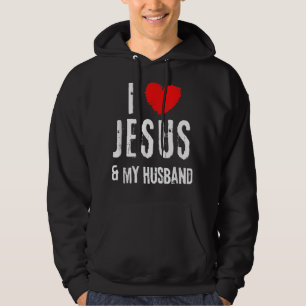 Moletom Vintage Grunge Eu Amo JESUS E MEU MARIDO, Cristo