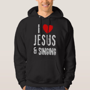 Moletom Vintage Grunge I Love JESUS E SINGING, Christian