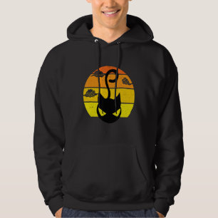 Moletom Vintage Halloween Retro Sunset Black Cat Cos Assus