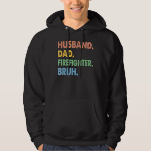 Moletom Vintage Husband Pai Bombeiro Bruh Fireman Fathe