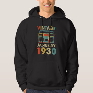 Moletom Vintage janeiro de 1930 - Caixa de Boombox da Esco