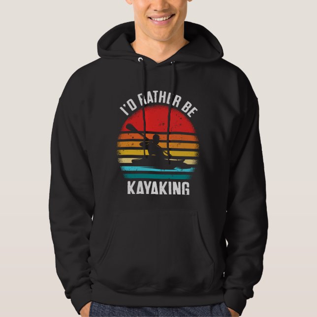 Moletom Vintage Kayaking Sunset Paddling (Frente)