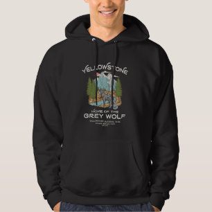 Moletom Vintage Look Yellowstone National Park Cinza Wolf