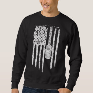 Moletom Vintage Measurement Cut Construiu A Bandeira Ameri