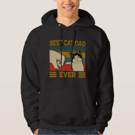 Moletom Vintage Melhor Pai De Gato De Homens Que Giram Pai