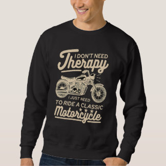 Moletom Vintage Motorcycle Rider Therapy Retro Biker