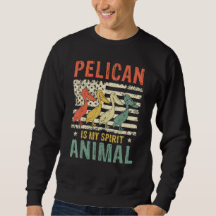 Moletom Vintage Pelican Spirit Animal Retro Us American Fl