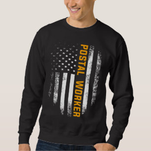 Moletom Vintage Postal Worker American Flag US Postal Serv