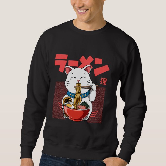 Moletom Vintage Ramen Maneki Neko (Frente)