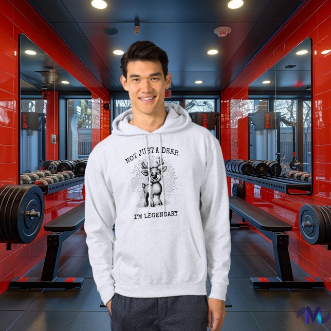 Moletom Vintage Reindeer Hoodie - Retro Halftone Black (Criador carregado)