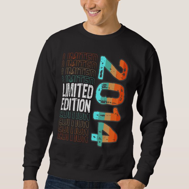 Moletom Vintage Retro Birth Year 2014 (Frente)