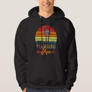 Moletom Vintage Retro Flamingo Mãe Flores Leopardo Flaming
