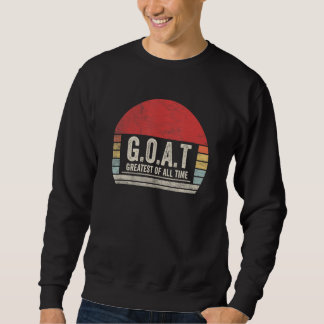 Moletom Vintage Retro G O A T Maior de Todos os Tempos Bod