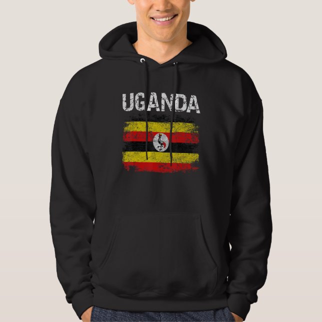 Moletom Vintage Retro Patriótico Uganda Flag (Frente)