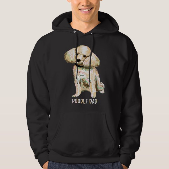 Moletom Vintage Retro Poodle Dog Dad  DadFather's Day (Frente)