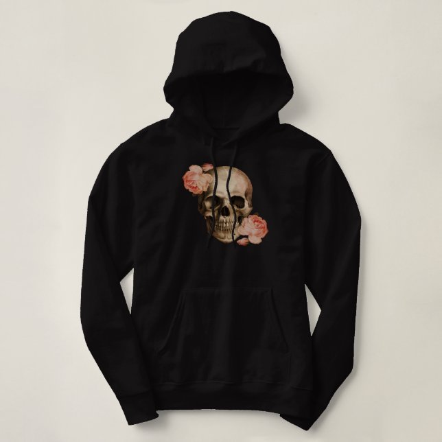 Moletom Vintage Rosa Skull Collage (Frente do Design)