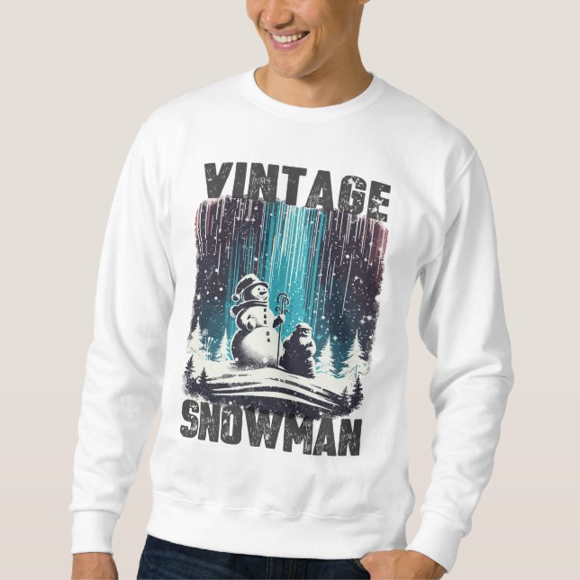 Moletom Vintage Snowman Christmas (Frente)