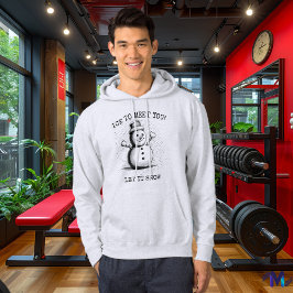 Moletom Vintage Snowman Hoodie - Retro Halftone Black