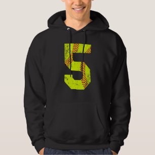 Moletom Vintage Softball 5 Jersey Number