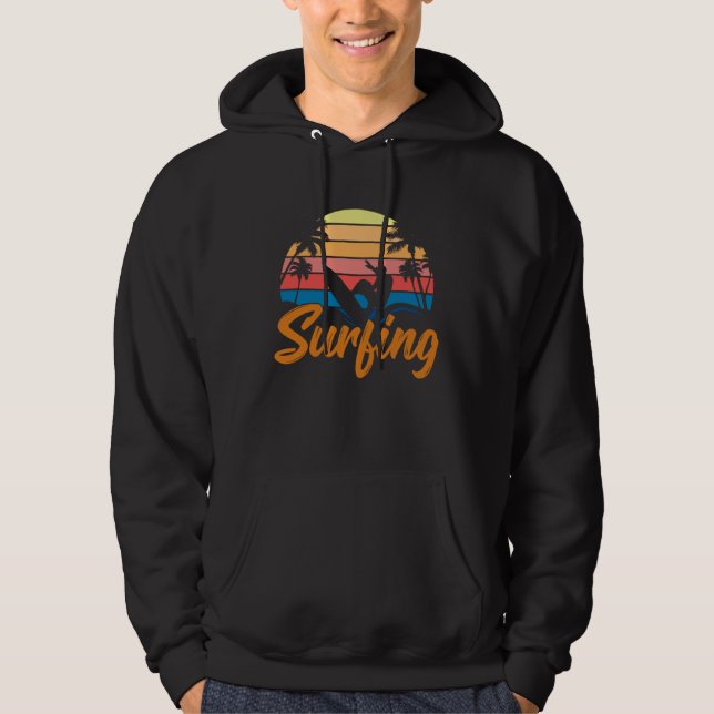 Moletom Vintage Surfer Retro Surfing Beach Summer Vacation (Frente)