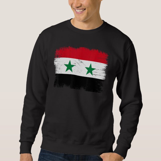 Moletom Vintage Syrian Arab Republic Flag Syrian Independe (Frente)