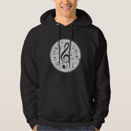 Moletom Vintage Treble Clef Music Notes Design