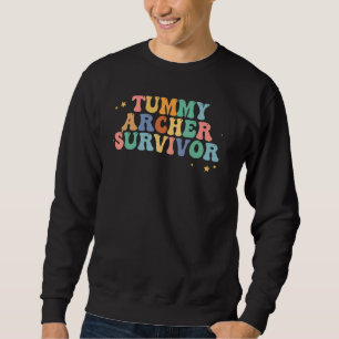 Moletom Vintage Tummy Ache Sobrevivente sarcástico