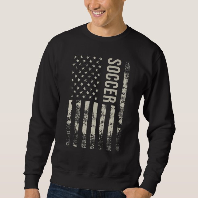Moletom Vintage US American Flag Soccer (Frente)