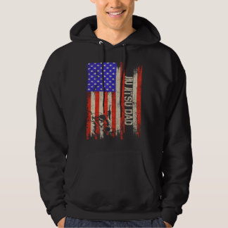 Moletom Vintage USA American Flag Judo Karate Dad Silhouet
