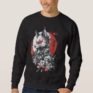Moletom Vintage Warrior Fox Japonês Aestic Streetwear