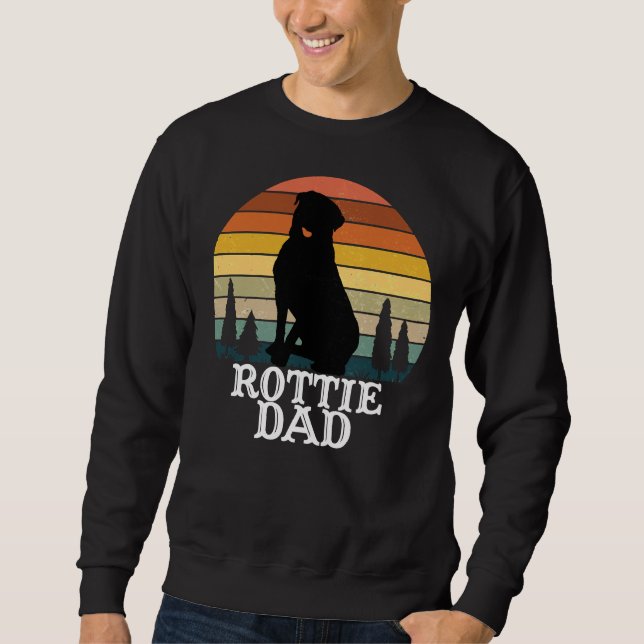 Moletom Vintagem retrorativa do Pai rottie (Frente)