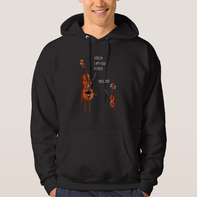 Moletom Violino Sou Seu Pai Cello Player E Violin Pla (Frente)