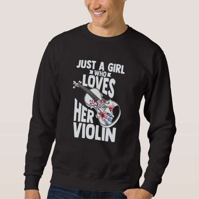 Moletom Violinst Just A Girl Who Loves Her Violin  8 (Frente)