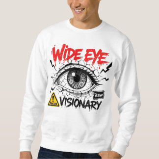 Moletom Visão de Olho Largo Gráfico de Streetwear Bruto