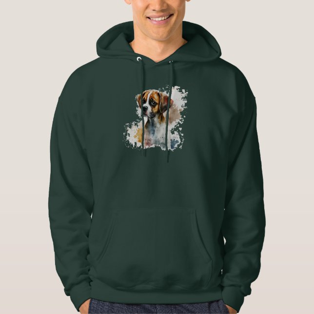 Moletom Visto de design de cachorro bonito com t-shirt ver (Frente)