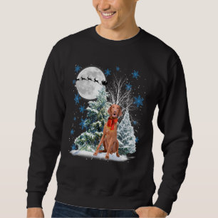 Moletom Vizsla Christmas Xmas Tree Funny Snow Xmas Holiday