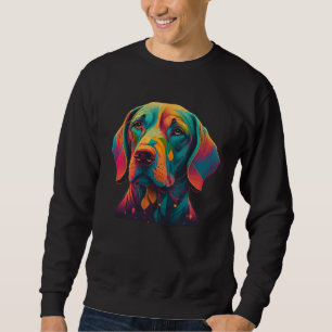 Moletom Vizsla Colorido Pop Salpico Tie Dye